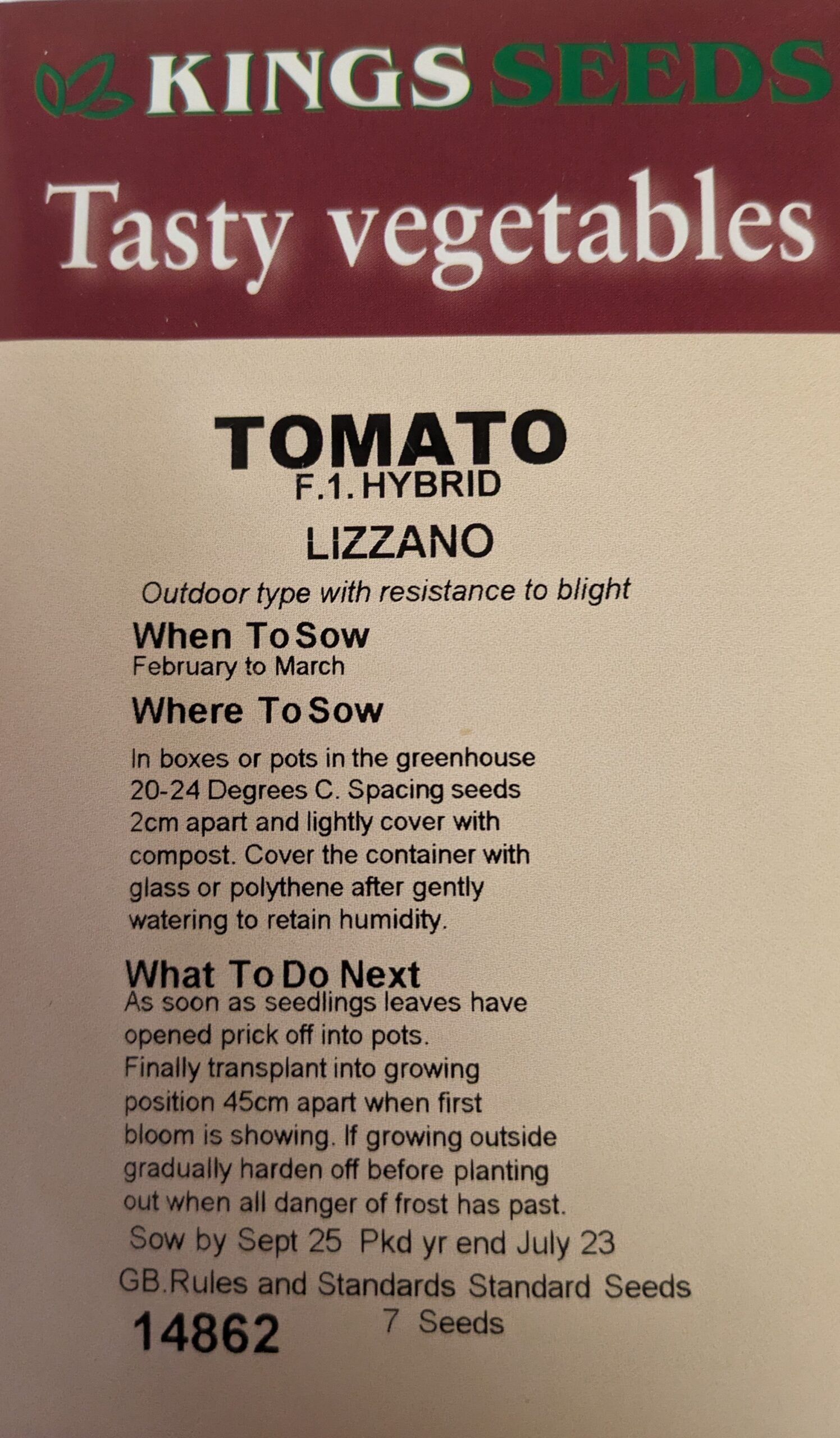 Kings Seeds Tomato Lizzano F1 Hybrid 7 Seeds – PupaLa