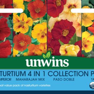 Unwins Nasturtium 4 in 1 Collection Pack Seeds